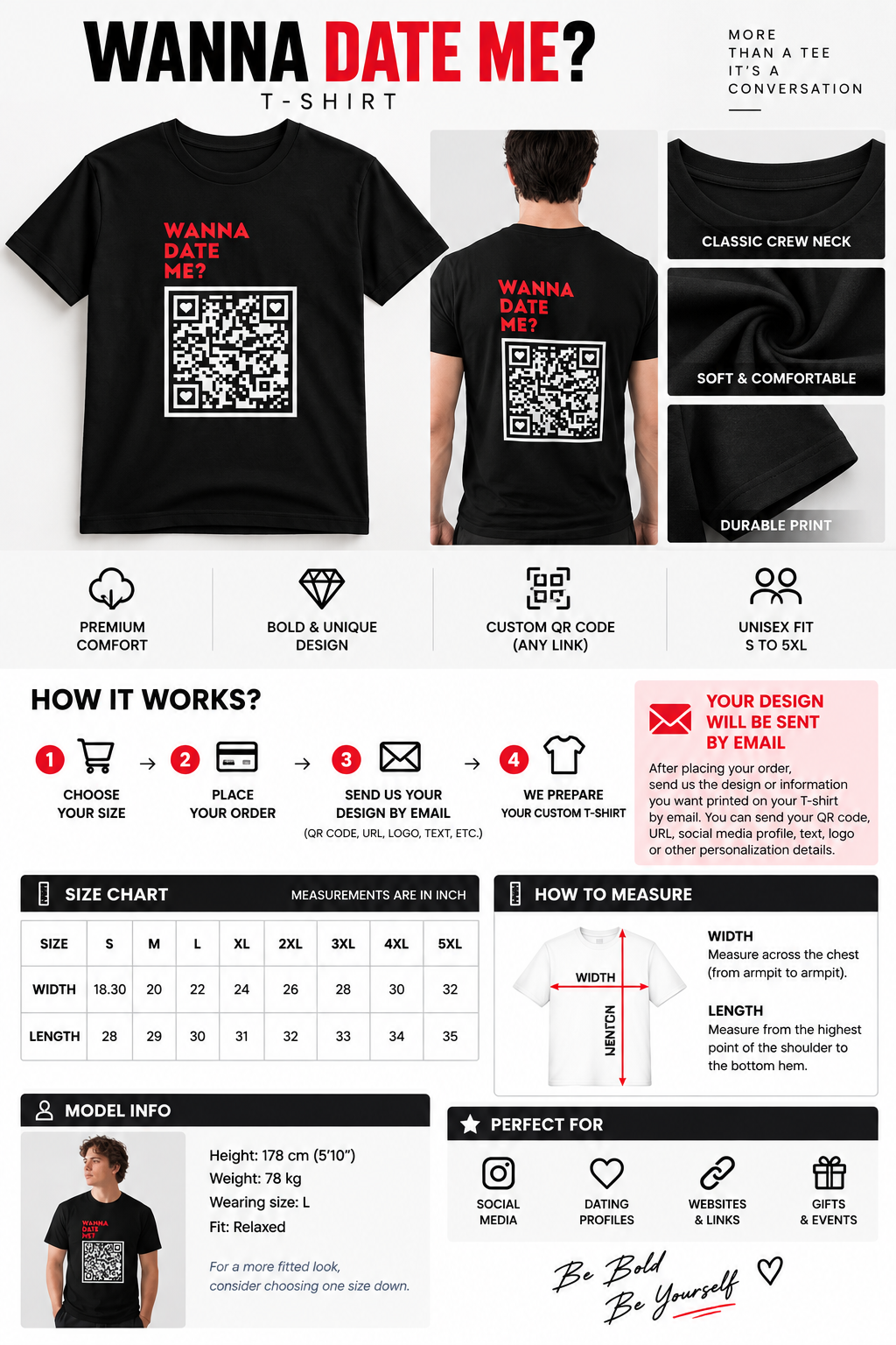 Custom QR Code T-Shirt
